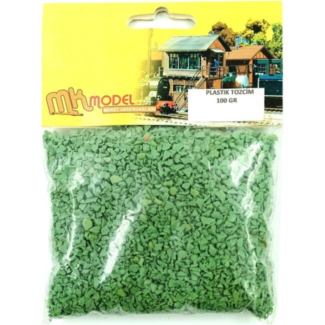 Mk Model Maket Plastik Toz Çim 100 g Kalın Green - 1