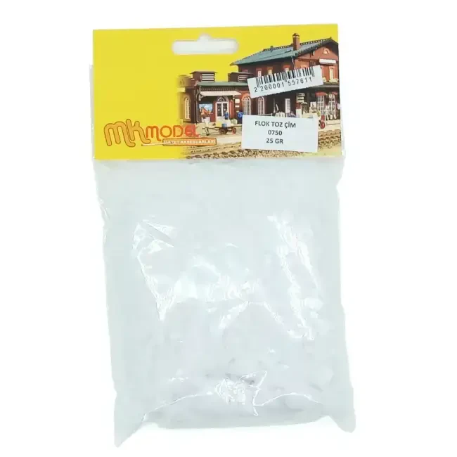Mk Model Maket Zemin Flok Çim Beyaz 25 gr 0750 - Mk Model