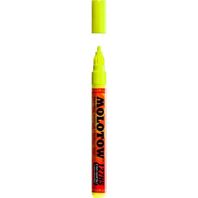 Molotow 127HS One4All Akrilik Marker Kalem 2 mm Fluorescent Yellow 220 - 1