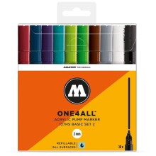 Molotow 127HS One4All Akrilik Marker Kalem 2 mm 10’lu Basic Set 2 200451 - Molotow