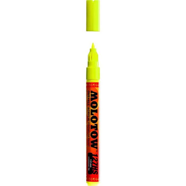 Molotow 127HS-CO One4All Akrilik Marker Kalem 1,5 mm Neon Yellow Fluorescent 220 - 1