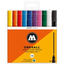 Molotow 127HS One4All Akrilik Marker Kalem 2 mm 10’lu Basic Set 1200450 - Molotow