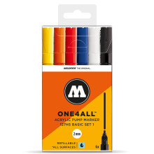 Molotow 127HS One4All Akrilik Marker Kalem 2 mm 6’lı Set Basic Set 1 200230 - Molotow (1)