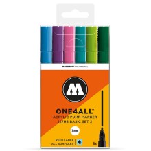 Molotow 127HS One4All Akrilik Marker Kalem 2 mm 6’lı Set Basic Set 2 200231 - Molotow