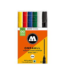 Molotow 127HS One4All Akrilik Marker Kalem 2 mm 6'lı Basic Set 1 200810 - Molotow
