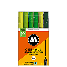 Molotow 127HS One4All Akrilik Marker Kalem 2 mm 6'lı Green Set 200816 - Molotow