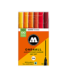 Molotow 127HS One4All Akrilik Marker Kalem 2 mm 6'lı Hot Set 200811 - Molotow