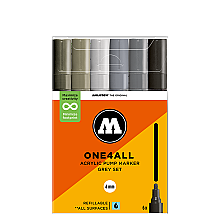 Molotow 227Hs One4All Akrilik Markör Grey Set 4 mm 6Lı N:200838 - 1