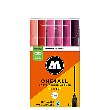 Molotow 127Hs One4All Akrilik Markör Pink Set 2 mm 6Lı N:200812 - Molotow