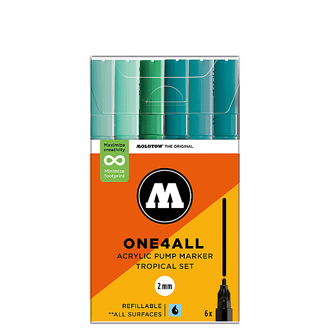 Molotow 127Hs One4All Akrilik Markör Tropical Set 2Mm 6Lı N:200815 - 1