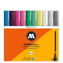 Molotow 227HS One4All Akrilik Marker Kalem 4 mm 10’lu Basic Set 3 200479 - Molotow