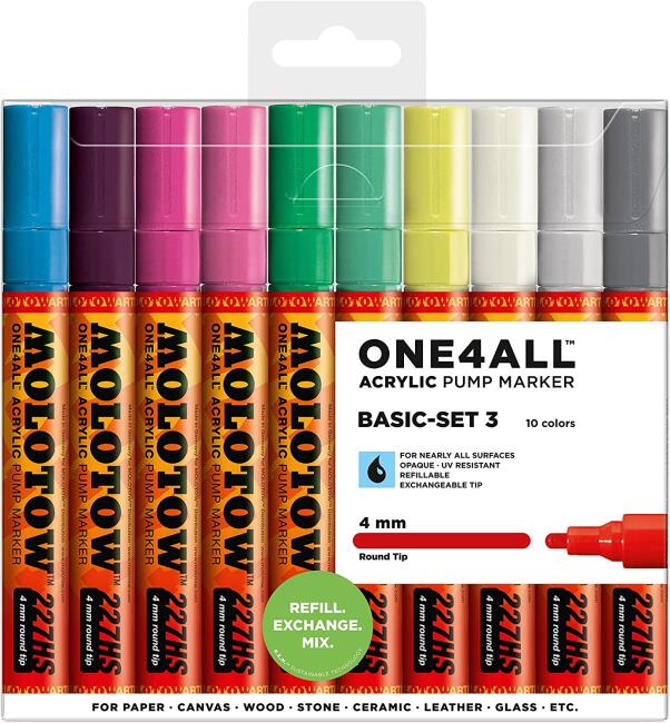 Molotow 227HS One4All Akrilik Marker Kalem 4 mm 10’lu Basic Set 3 200479 - 4