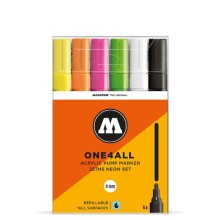 Molotow 227HS One4All Akrilik Marker Kalem 4 mm 6'lı Neon Set 200166 - Molotow (1)