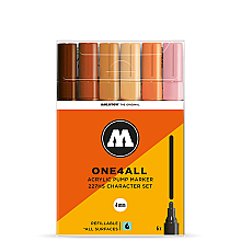 Molotow 227HS One4All Akrilik Marker Kalem 4 mm 6’lı Character Set 200455 - Molotow