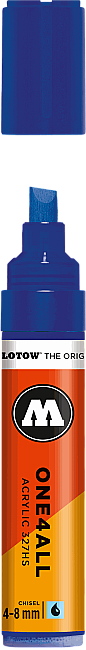 Molotow 327HS One4All Yan Kesik Uç Akrilik Marker Kalem 4-8 mm True Blue 204 - 1