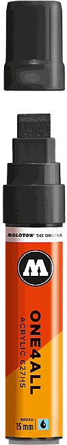 Molotow 627HS One4All Düz Uç Akrilik Marker Kalem 15 mm Signal Black 180 - 1