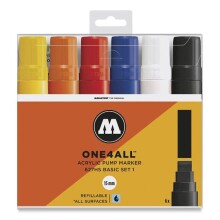 Molotow 627HS One4All Düz Uç Akrilik Marker Kalem 15 mm 6’lı Basic Set 1 200459 - Molotow