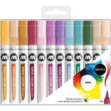 Molotow Aqua Color Brush Fırça Uçlu Kalem 12’li Basic Set 2 - 1