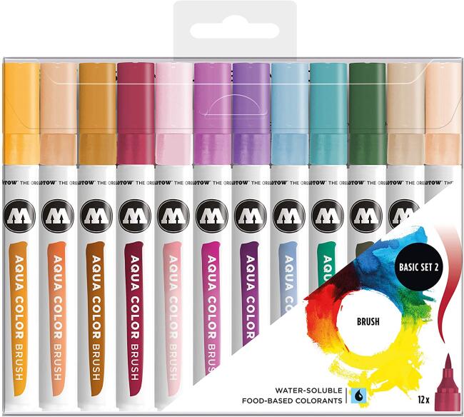 Molotow Aqua Color Brush Fırça Uçlu Kalem 12’li Basic Set 2 - 3