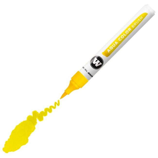 Molotow Aqua Color Brush Fırça Uçlu Kalem 001 Primary Yellow - 1