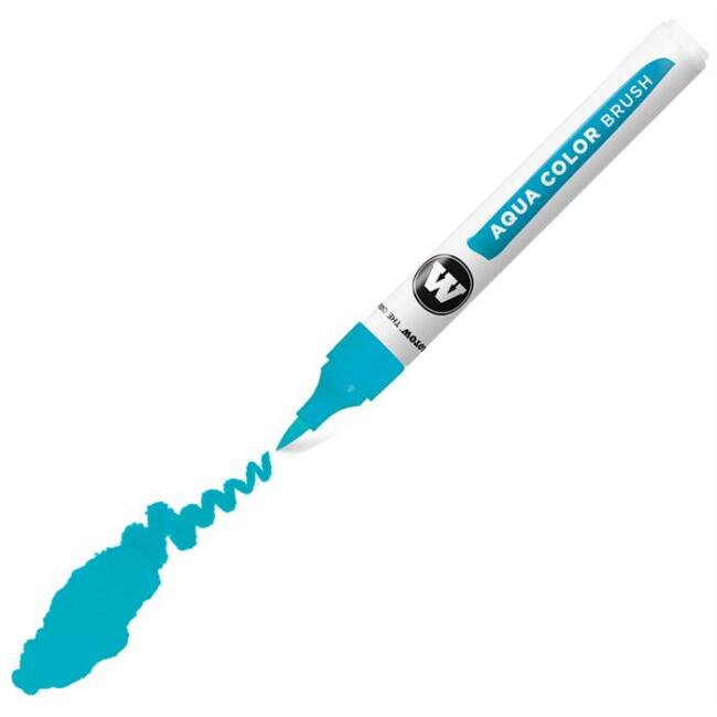 Molotow Aqua Color Brush Fırça Uçlu Kalem 012 Cyan - 1