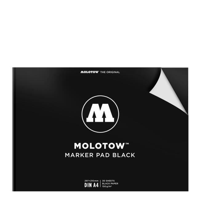 Molotow Basic Black Pad 150 g A4 30 Yaprak - 6
