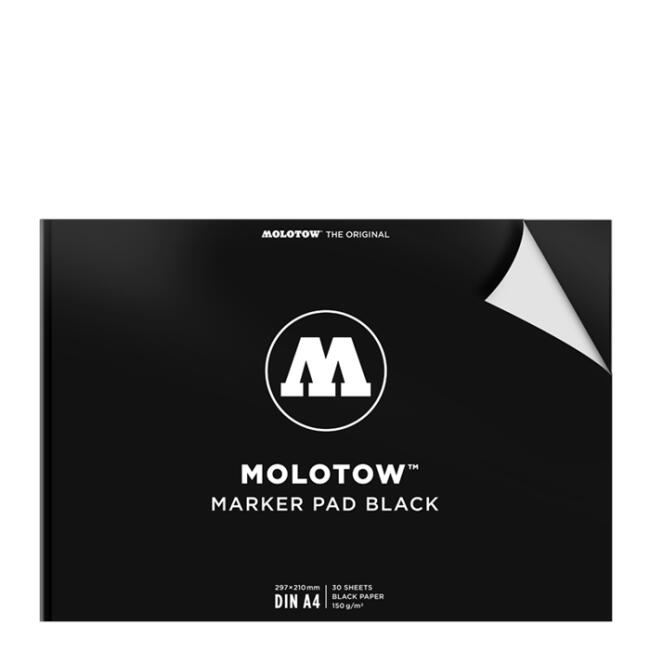 Molotow Basic Black Pad 150 g A4 30 Yaprak - 1