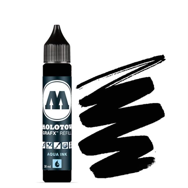 Molotow Grafx Aqua Ink Refil Deep Black 30 ml 422 - 1