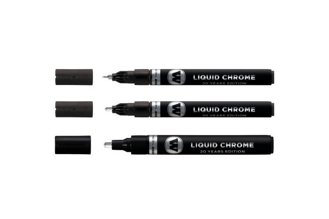 Molotow Liquid Chrome Ayna Efektli Krom Marker Kalem Set 3’lü 703113 - 2