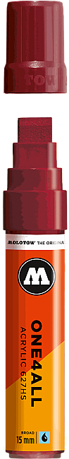 Molotow 627HS One4All Düz Uç Akrilik Marker Kalem 15 mm Burgundy 86 - 1