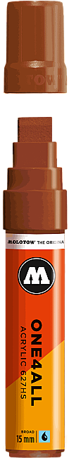 Molotow 627HS One4All Düz Uç Akrilik Marker Kalem 15 mm Hazelnut Brown 92 - 1