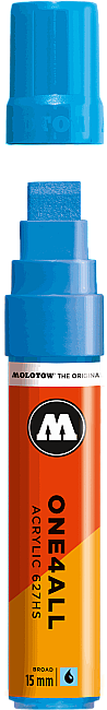 Molotow 627HS One4All Düz Uç Akrilik Marker Kalem 15 mm Shock Blue Middle 161 - 1