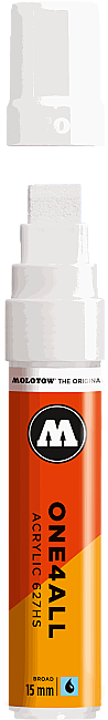 Molotow 627HS One4All Düz Uç Akrilik Marker Kalem 15 mm Signal White 160 - 1