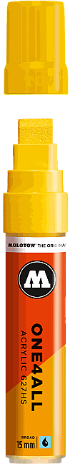 Molotow 627HS One4All Düz Uç Akrilik Marker Kalem 15 mm Zinc Yellow 006 - 1