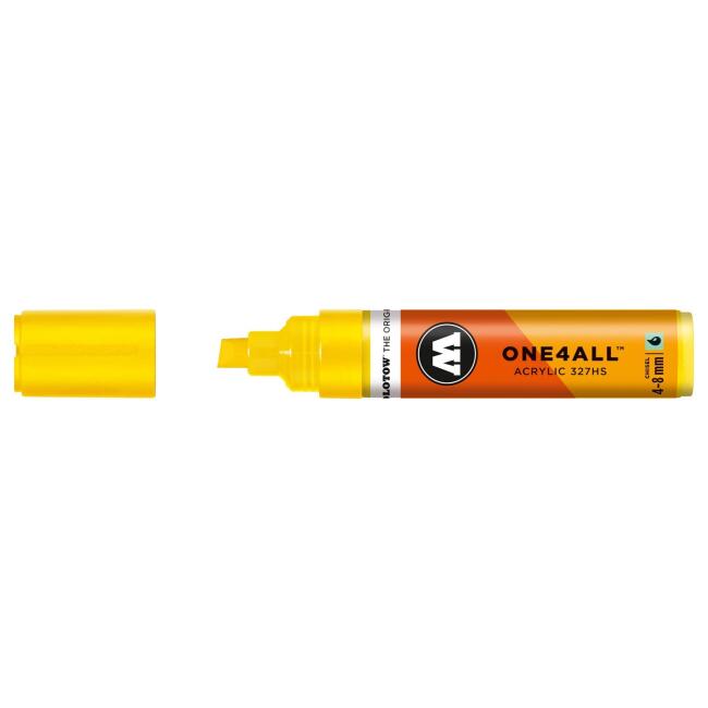Molotow 327HS One4All Yan Kesik Uç Akrilik Marker Kalem 4-8 mm Zinc Yellow 006 - 1