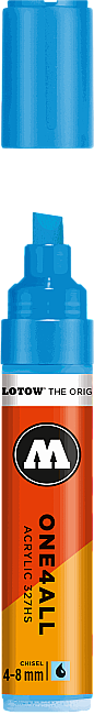 Molotow 327HS One4All Yan Kesik Uç Akrilik Marker Kalem 4-8 mm Shock Blue Middle 161 - 1