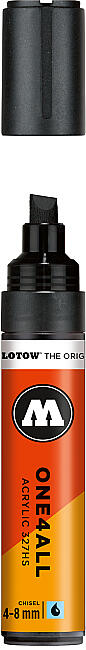 Molotow 327HS One4All Yan Kesik Uç Akrilik Marker Kalem 4-8 mm Signal Black 180 - 1