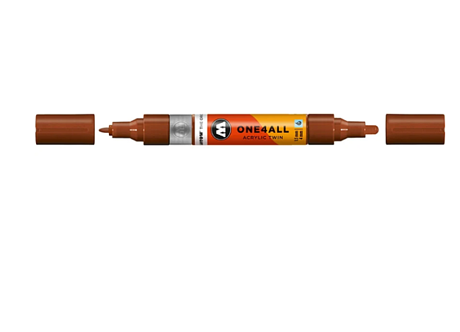 Molotow One4All Akrilik Çift Uçlu Marker Kalem 1,5-4 mm 092 Hazelnut Brown - 1