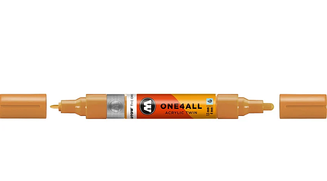 Molotow One4All Akrilik Çift Uçlu Marker Kalem 1,5-4 mm 208 Ocher Brown Light - 1
