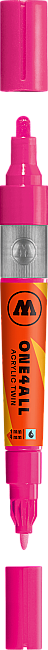 Molotow One4All Akrilik Çift Uçlu Marker Kalem 1.5-4 mm 217 Neon Pink Fluoresc. - 1