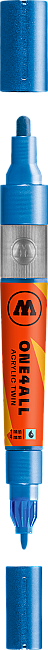 Molotow One4All Akrilik Çift Uçlu Marker Kalem 1.5-4 mm 224 Metallic Blue - 1