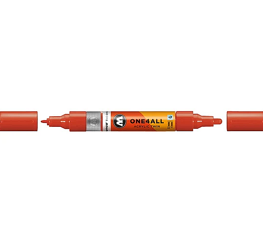 Molotow One4All Akrilik Çift Uçlu Marker Kalem 1,5-4 mm 242 Vermilion - 1