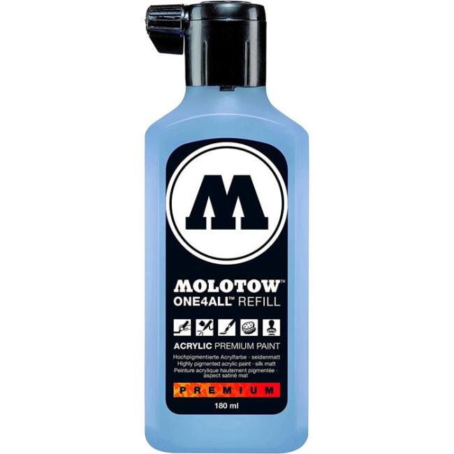 Molotow One4All Akrilik Mürekkep Refill 180 ml Keramic Blue Light 202 - 1