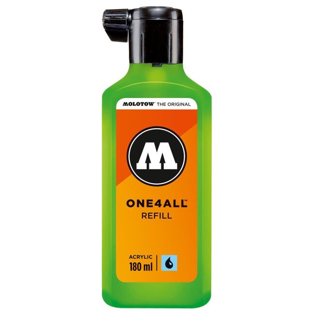 Molotow One4All Akrilik Mürekkep Refill 180 ml Neon Green Fluorescent 219 - 1