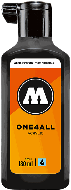 Molotow One4All Akrilik Mürekkep Refill 180 ml Signal Black 180 - 1