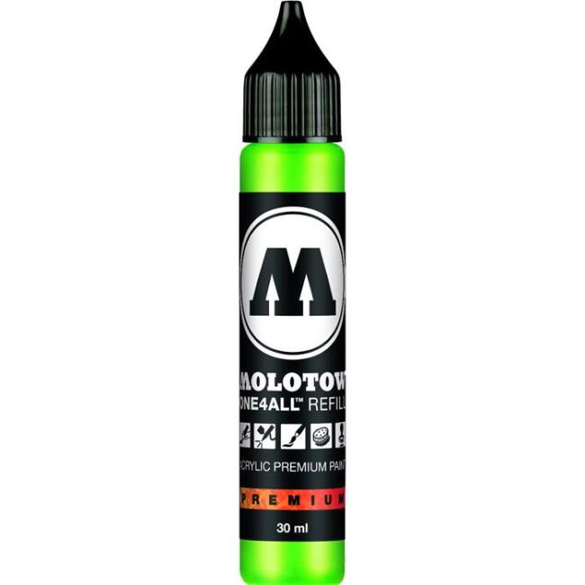 Molotow One4All Akrilik Mürekkep Refill 30 ml Fluorescent Green 219 - 1