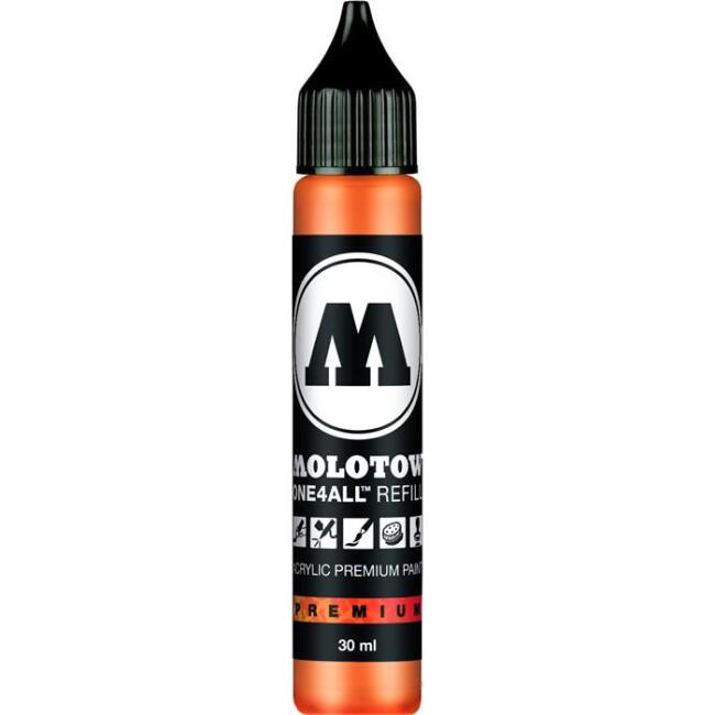 Molotow One4All Akrilik Mürekkep Refill 30 ml Fluorescent Orange 218 - 1