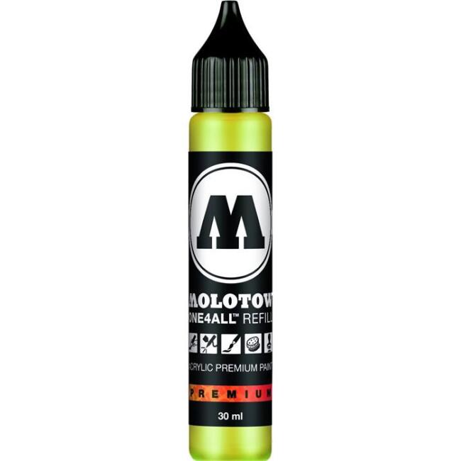 Molotow One4All Akrilik Mürekkep Refill 30 ml Fluorescent Yellow 220 - 1