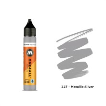 Molotow One4All Akrilik Mürekkep Refill 30 ml Metallic Silver 227 - Molotow