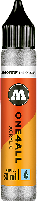 Molotow One4All Akrilik Mürekkep Refill 30 ml Metallic Silver 227 - 1
